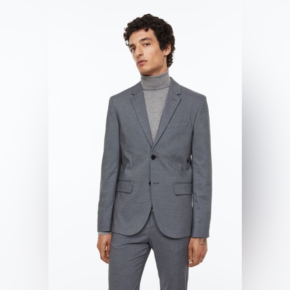 H&M Suits & Blazers Nwt Hm Gray Sport Coat Suit Jacket Blazer Notch